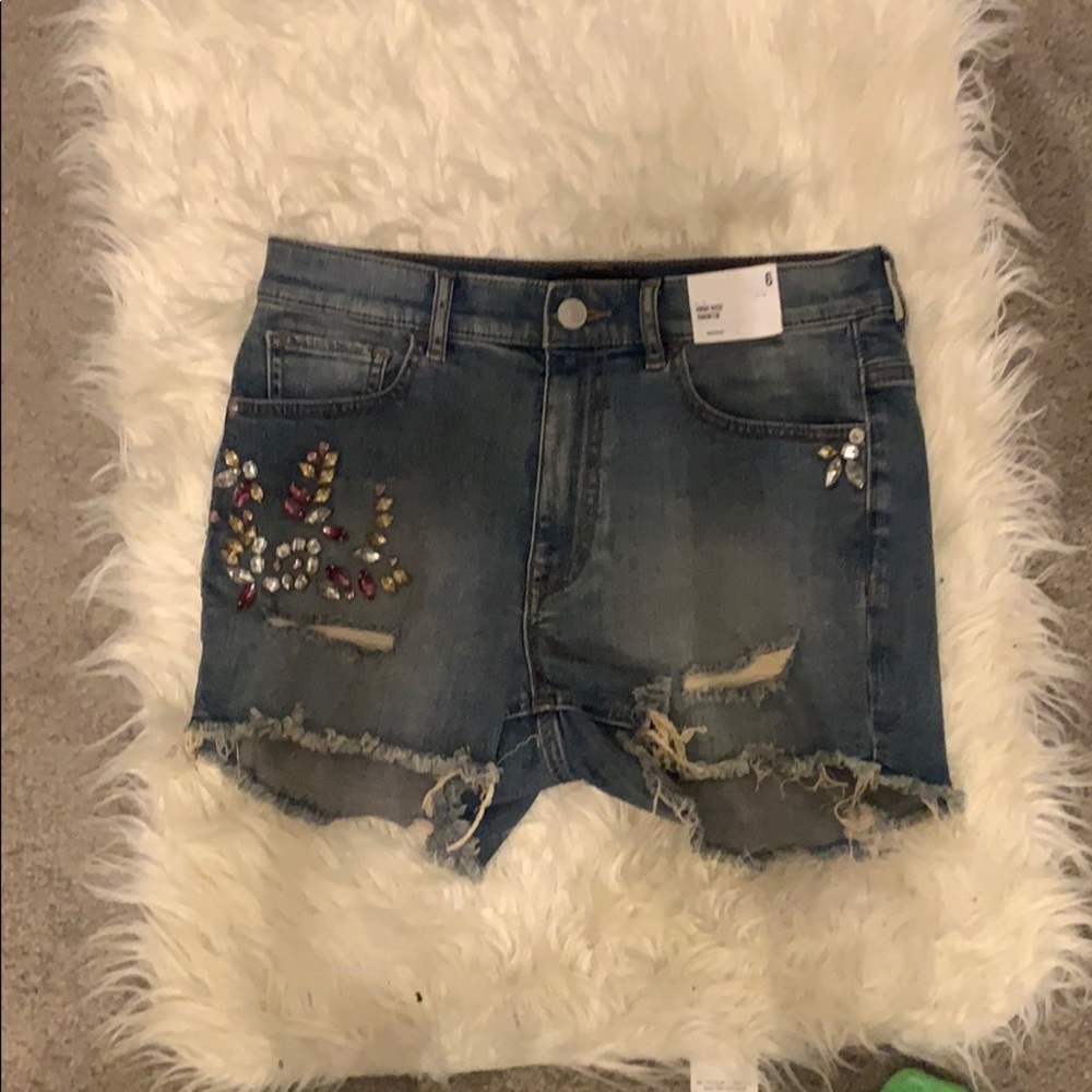 EXPRESS bedazzled Jean Shorts (BRAND NEW)